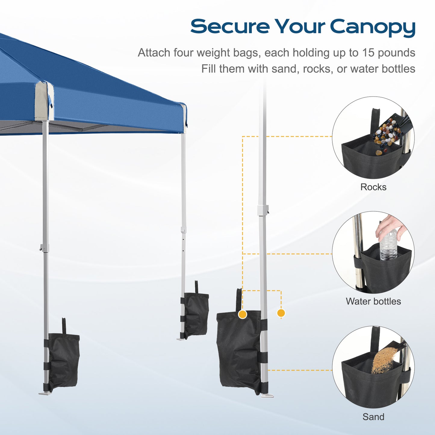 10x10/12x12 ft. Pop Up Canopy Tent with Roller Bag