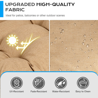 Tufted Outdoor High Back Chair Cushions Patio Replacement Cushion, Brown