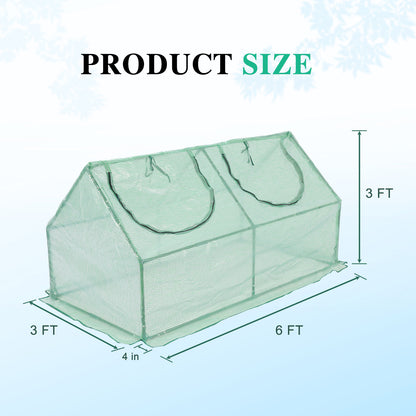 3-in-1 Mini Greenhouse Kit, Small Greenhouse with Triple-Layer Window - Aoodor 