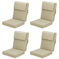 High Back Chair Cushions Set of 4, UV-Protected & Water-Resistant, 45 x 22 x 4 Inches Brown Aoodor
