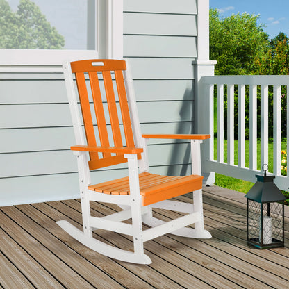 Outdoor Rocking Chair, Ergonomic HDPE Rockers with All-Weather Design - Aoodor 