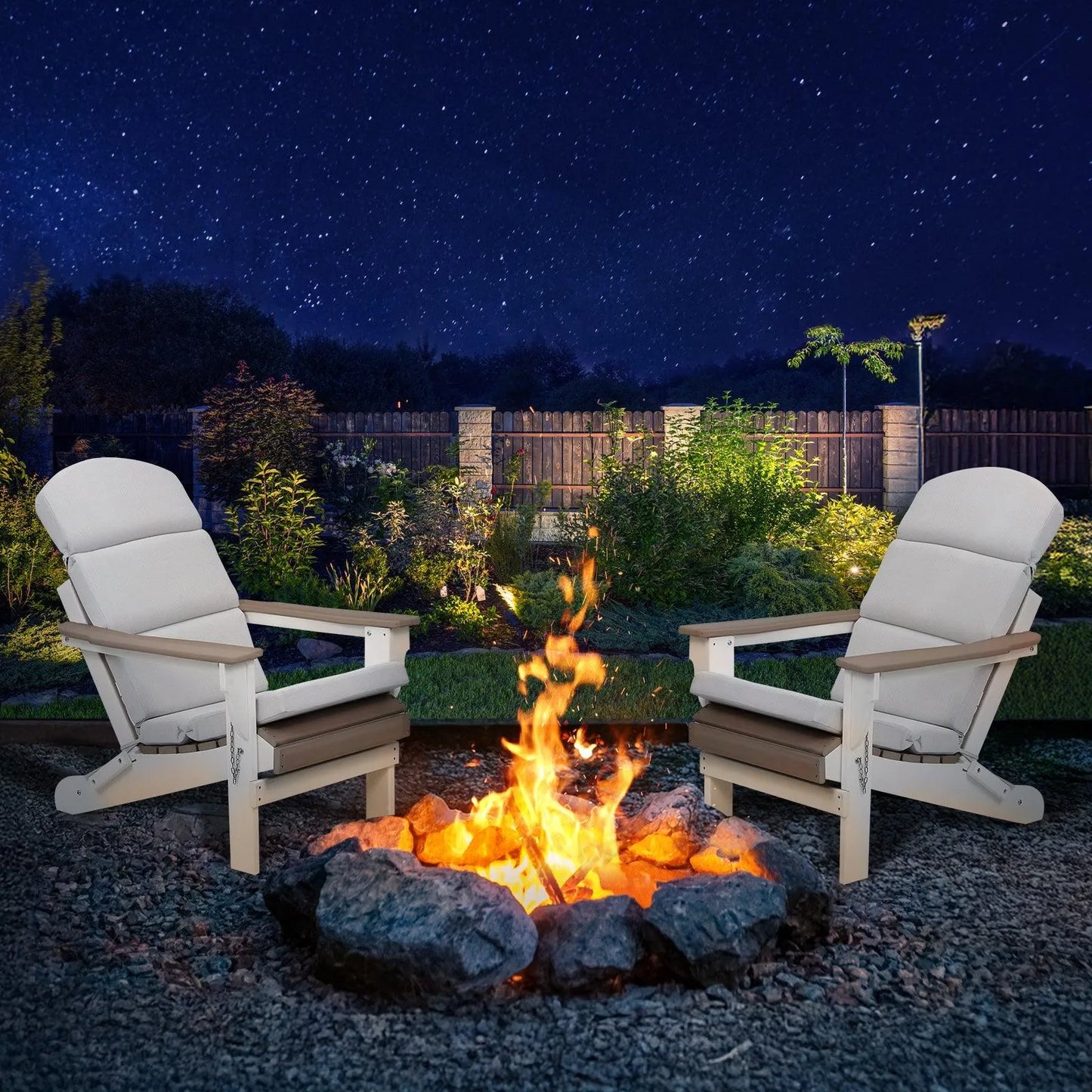52x20x2.5 inch Patio High-Back Adirondack Chair Cushions Set of 2 - Light Gray - Aoodor 