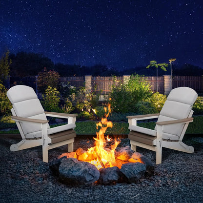 52x20x2.5 inch Patio High-Back Adirondack Chair Cushions Set of 2 - Light Gray - Aoodor 