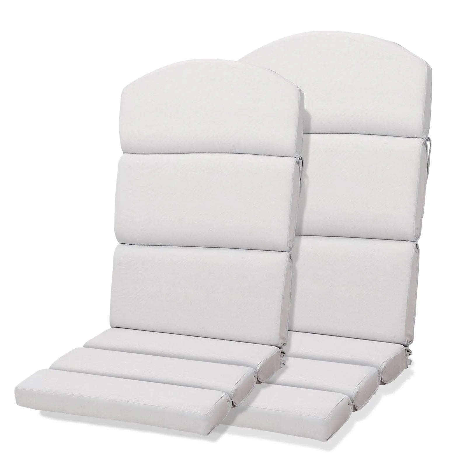 52x20x2.5 inch Patio High-Back Adirondack Chair Cushions Set of 2 - Light Gray - Aoodor 