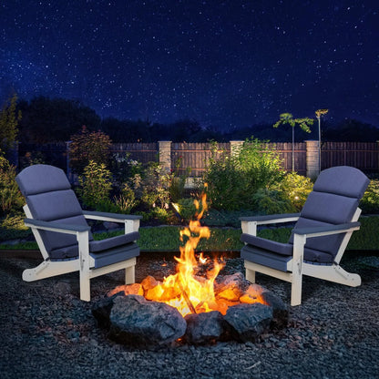 52x20x2.5 inch Patio High-Back Adirondack Chair Cushions Set of 2 - Dark Blue - Aoodor 