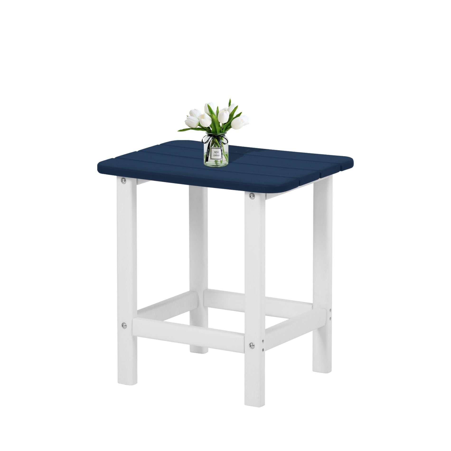 18x14.6x19 inch Outdoor Side Table, Square Adirondack Patio End Table for Patio, Pool, Porch - Aoodor 