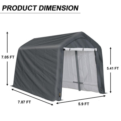 6x6/6x8/8x8/8x12 ft. Heavy Duty Storage Shelter, Portable Shed Carport - Aoodor 