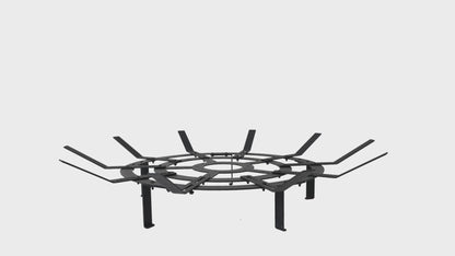 Aoodor 32 inch Round Adjustable Fire Grate, Heavy Duty, Smoke-Free Fire Pit Grate Installation Video