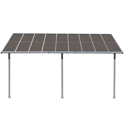 13x10/16.5x10 ft. Wall Mount Gazebo - Polycarbonate Outdoor Pergola - Aoodor 