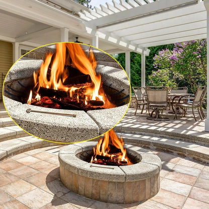28/32/36 inch Heavy Duty Fire Grate Log Grate, Round Spider Wagon Wheel Firewood Grate - Aoodor 