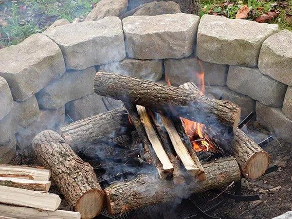 28/32/36 inch Heavy Duty Fire Grate Log Grate, Round Spider Wagon Wheel Firewood Grate - Aoodor 