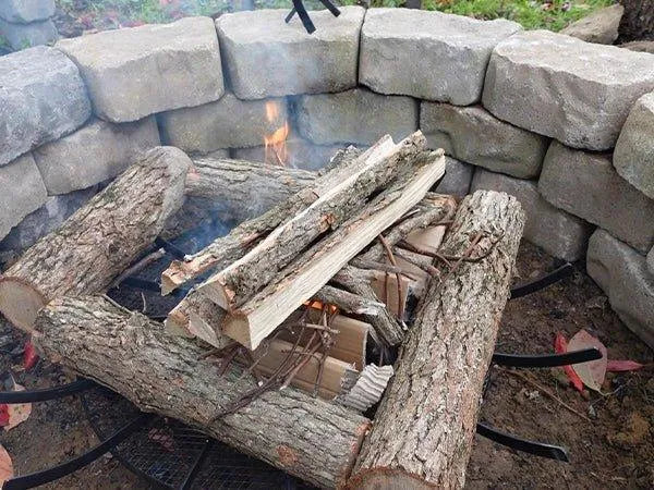 28/32/36 inch Heavy Duty Fire Grate Log Grate, Round Spider Wagon Wheel Firewood Grate - Aoodor 