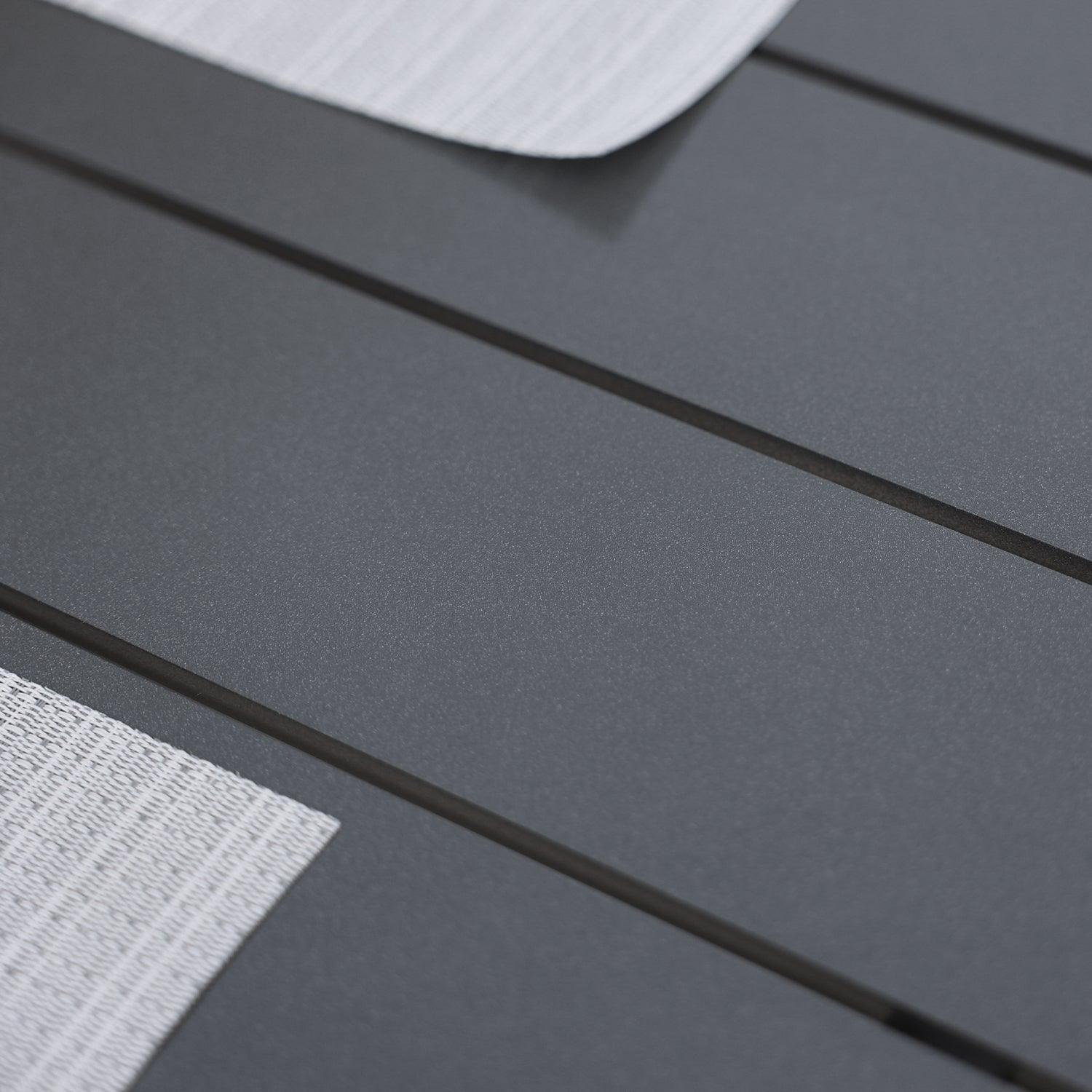 6-10 Person Outdoor Aluminum Patio Extendable Dining Table - Modern Rectangular Table for Patio, Deck, Garden, Courtyard (Table Only) - Aoodor 