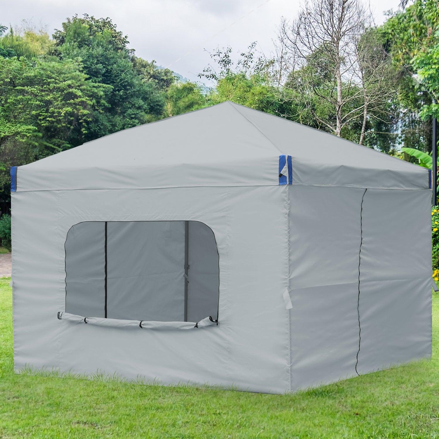 10x10/12x12 ft. Pop Up Canopy Tent with Curtain and Roller Bag - Aoodor 