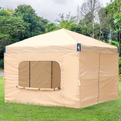 10x10/12x12 ft. Pop Up Canopy Tent with Curtain and Roller Bag - Aoodor 