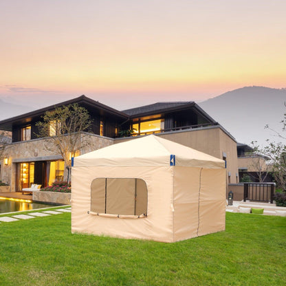 10x10/12x12 ft. Pop Up Canopy Tent with Curtain and Roller Bag - Aoodor 