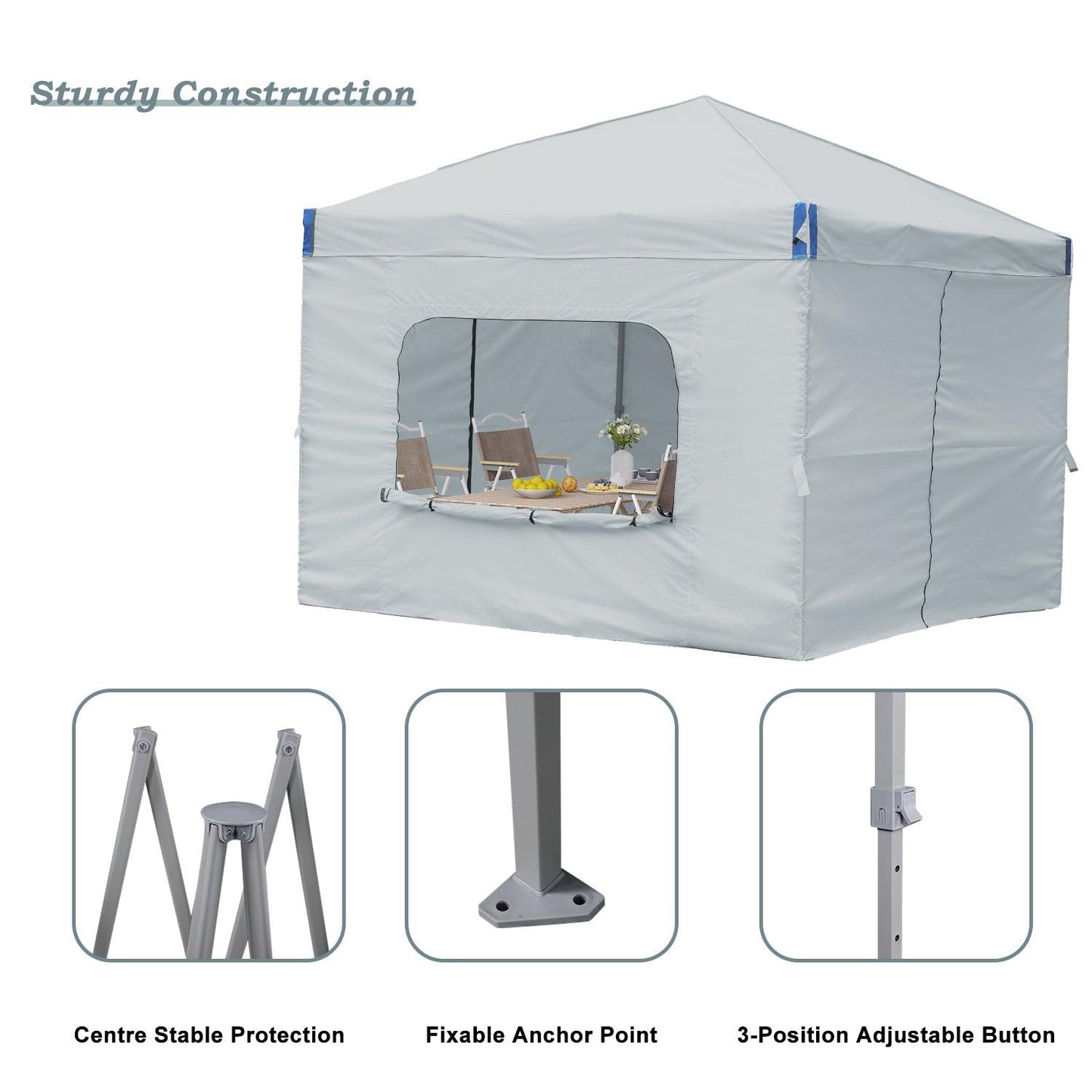 Pop Up Canopy Tent with Removable Mesh Window Sidewalls Gazebo part Aoodor LLC